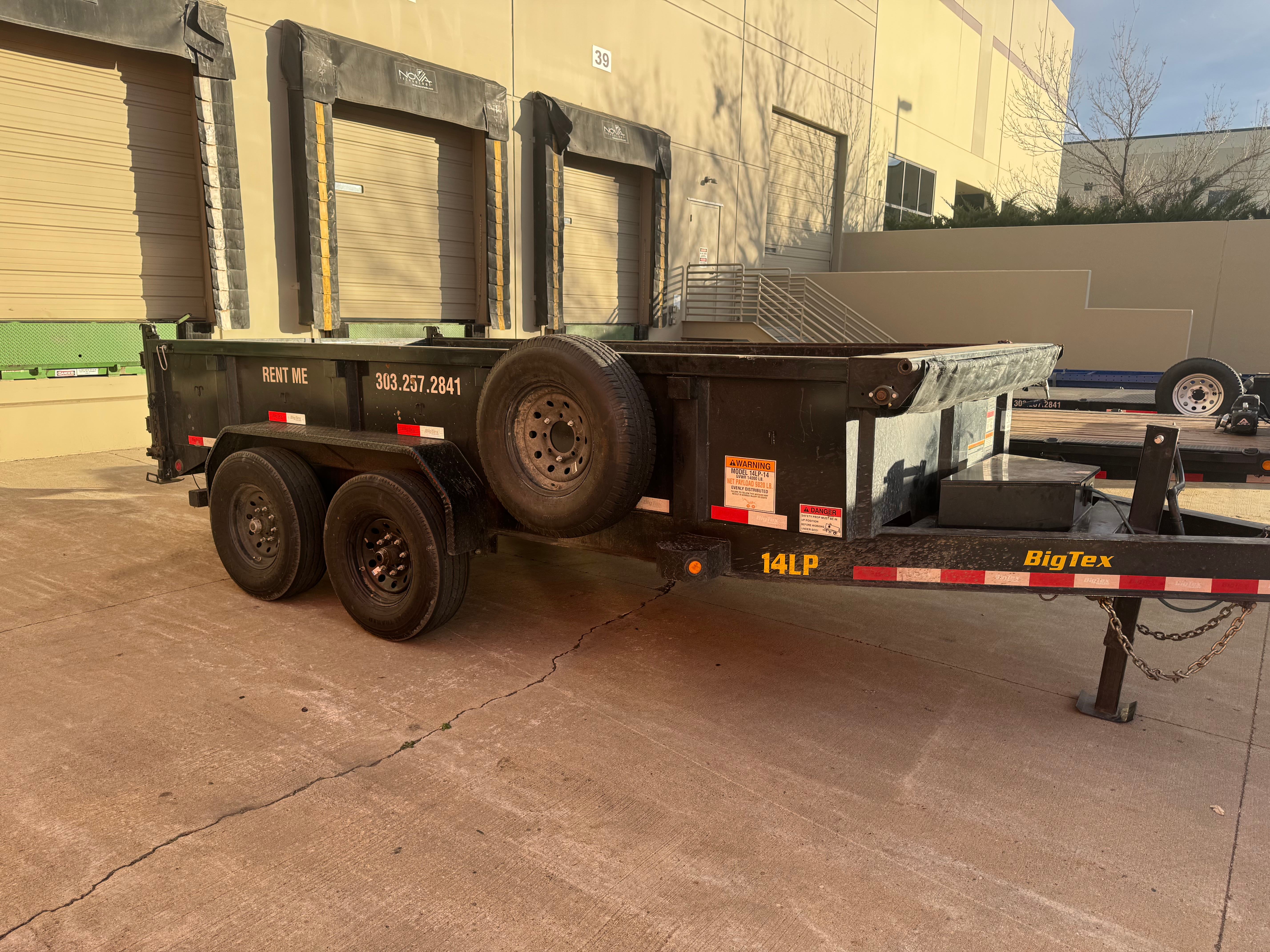 7x14ft Dump Trailer 14k - 9,500 lbs capacity, 7' x 14' dimensions - Photo 1 of 5